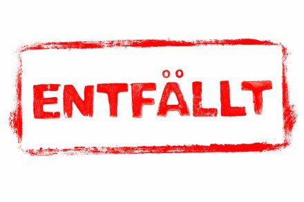Foto: Schriftzug: ENTFÄLLT